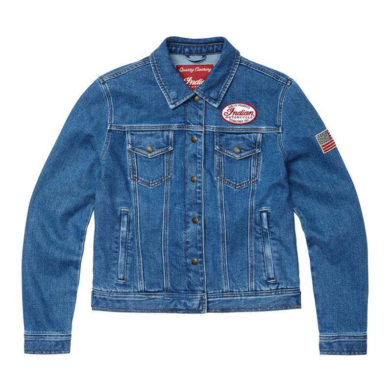 Indian Motorcycle Women's Denim Jacket, Blue Item # 2862845 – Wagner ...